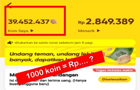 1000 Koin Snack Video Berapa Rupiah Begini Caranya Mengeceknya