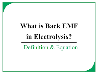 What is the back EMF of a cell due to?