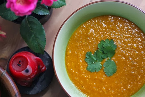 curried lentil soup with apricots