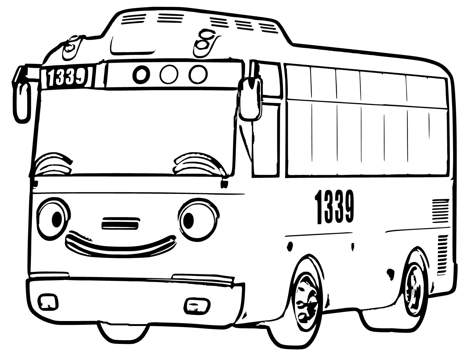 Mewarnai Gambar Bus Gani Lucu Aneka Mewarnai Gambar