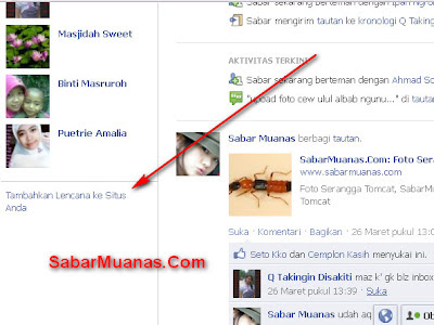 memasang lencana profil facebook di blog