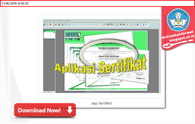 Download Master Aplikasi Pencetak Sertifikat/ Piagam 