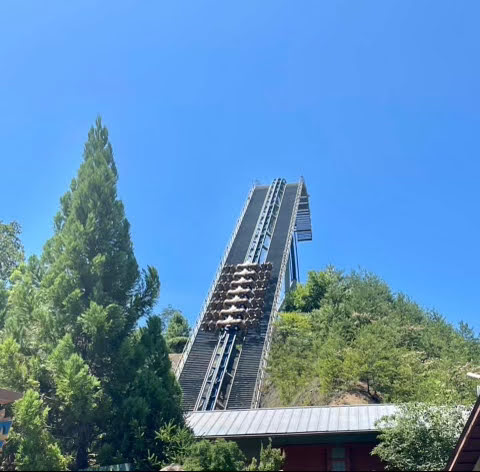 Wild Eagle Roller Coaster Lift Hill at Dollywood Amusement Park