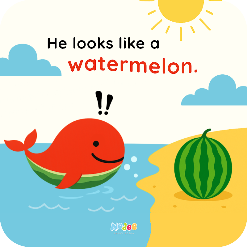 Illustration from Wally the Watermelon Whale, page 2