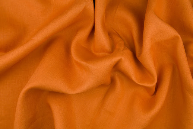 Pumpkin Handkerchief Linen Fabric