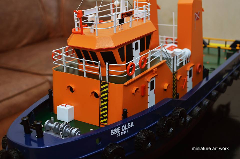 miniatur kapal tugboat tb sse olga milik singapore salvage engineers pt samudra salvage planet kapal rumpun artwork