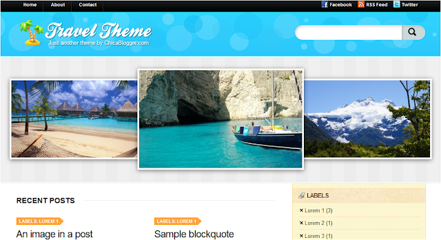 Travel Theme - Magazine Blogger Template