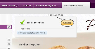 Konfirmasi Kirim Yahoo Mail