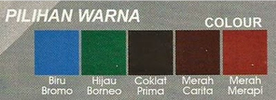 PILIHAN WARNA GENTENG METAL PRIMA ROOF