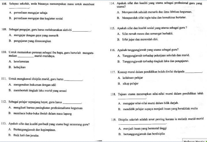 Contoh Soalan Ujian Kemasukan Sbp