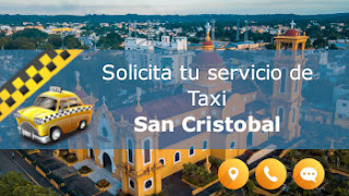 servicio de taxi y paisaje caracteristico en San cristóbal
