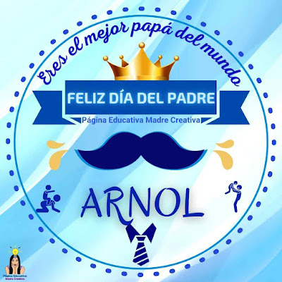 Solapín Nombre Arnol para redes sociales por Día del Padre