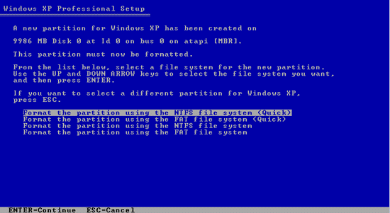 Format Partisi hard disk