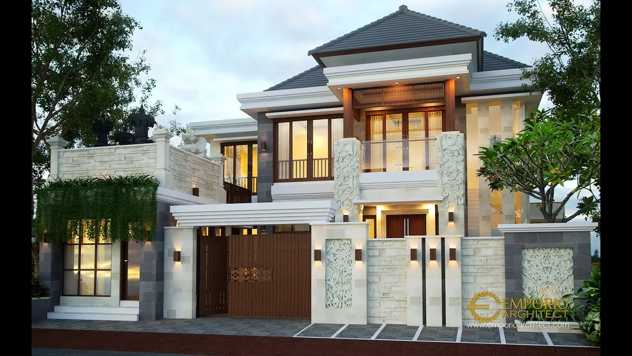 Desain Rumah Villa Bali 2 Lantai Ibu Citra Di Denpasar Bali