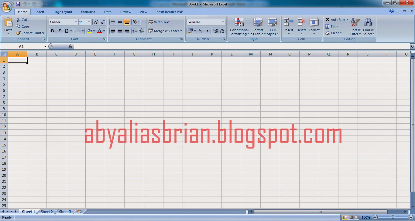 Fungsi Menu Dan Ikon Pada Program Microsoft Excel 2007 Mas Brian