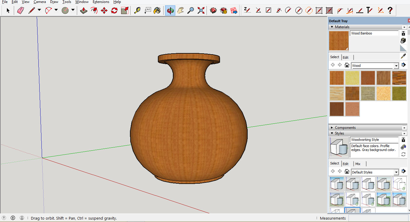 Tutorial Sketchup Cara Membuat Model 3D Guci Sederhana