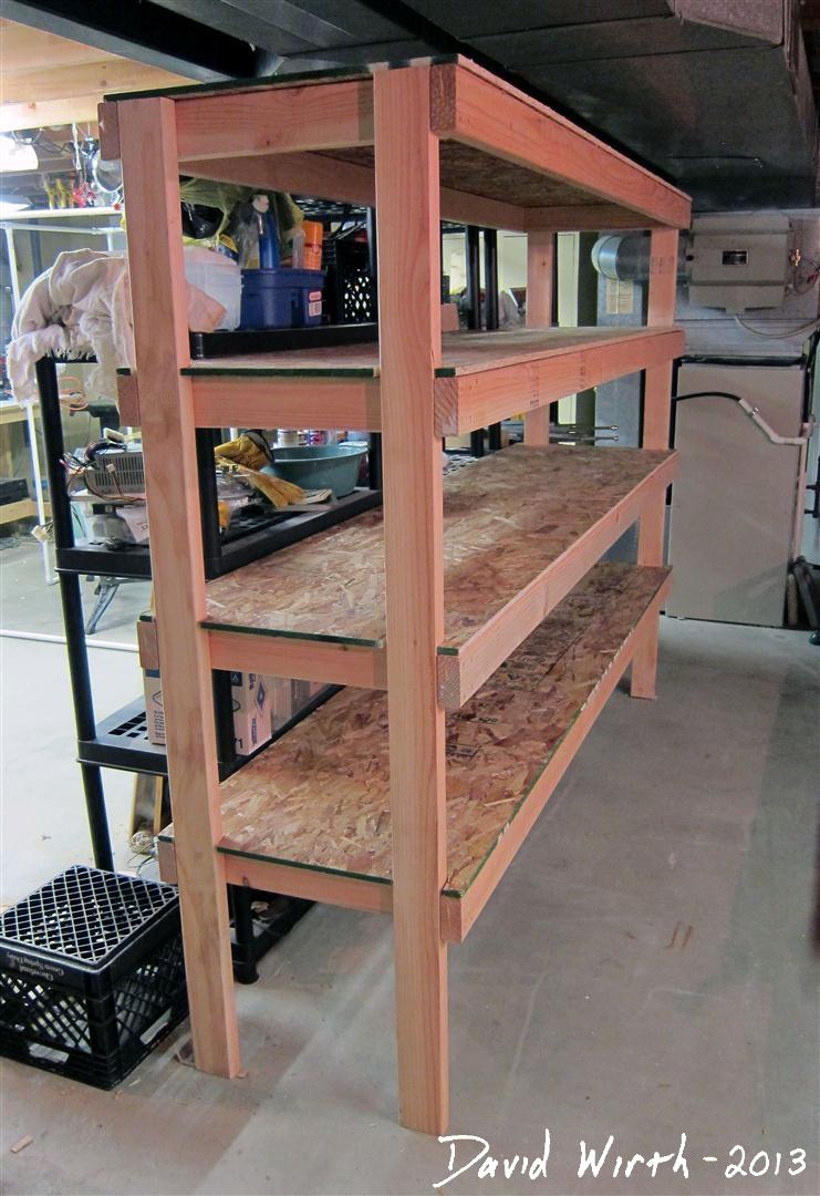 storage shelf for the basement