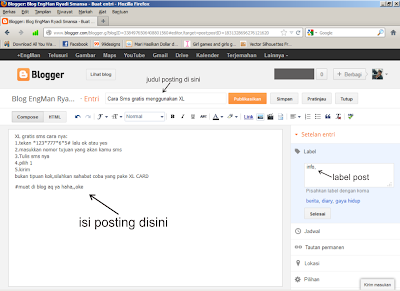 tutorial posting di blogspot