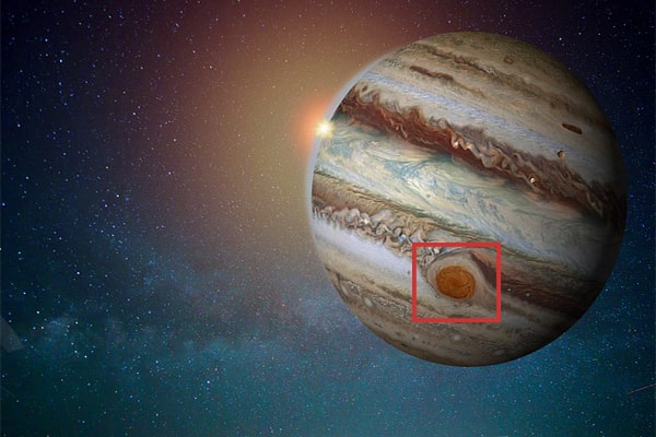 Картинка красного пятна Юпитера. Интересные факты о солнечной системе.