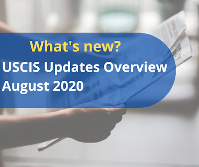 What's new from USCIS? August 2020