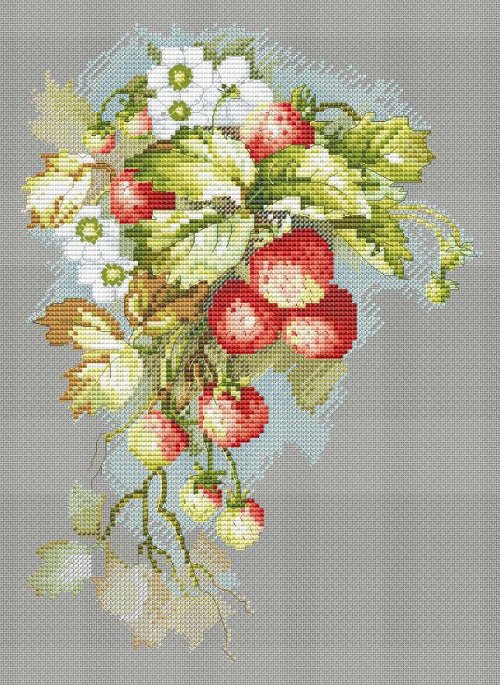 Wild Strawberry - Free Cross Stitch Pattern