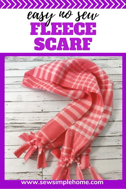 This fleece scarf pattern is a great project for anyone who wants to diy their own winter weather gear.