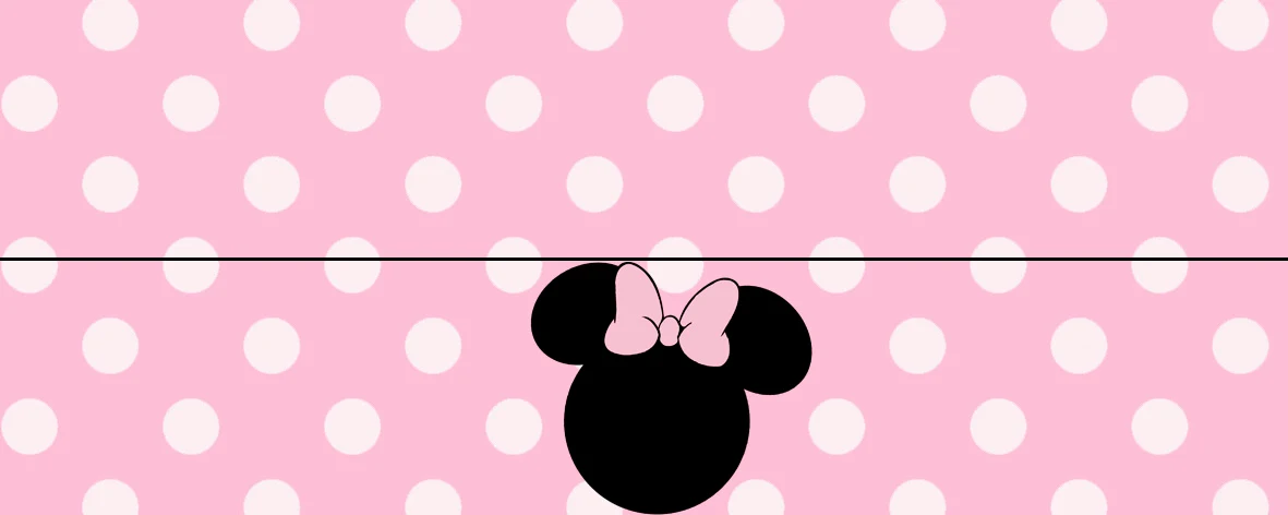 Etiqueta para bolsas de golosinas para Fiesta de Minnie.