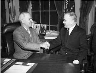 President Harry Truman and Soviet Foreign Minister Viacheslav Molotov meet at the White House