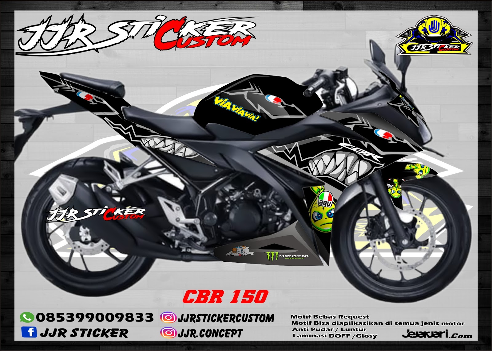 Decal Honda CBR 150 Shark jjrsticker