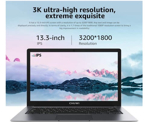 CHUWI HeroBook Pro+ 3200x1800 Resolution Laptop