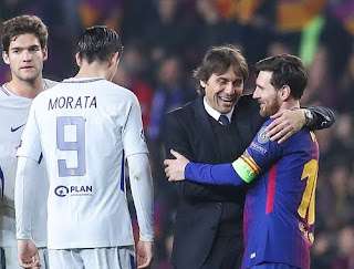 Dù thua nhưng Conte vẫ khen Messi không hết lời