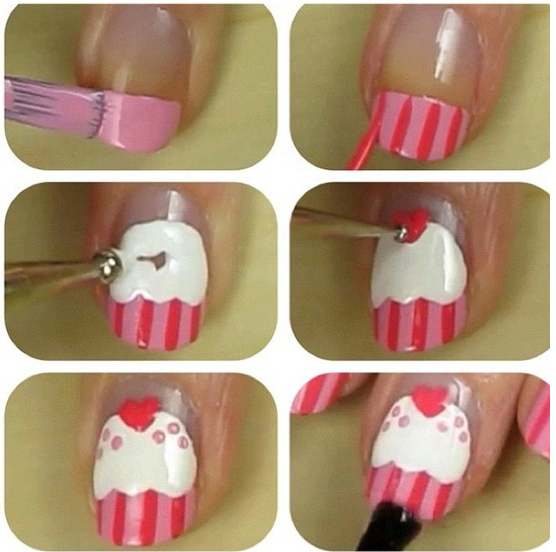 Unhas decoradas simples passo a passo com palito de dente Pinterest