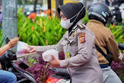 Polwan Polda Jabar Dalam Rangka Bulan Suci Ramadhan Laksanakan Giat Berbagi