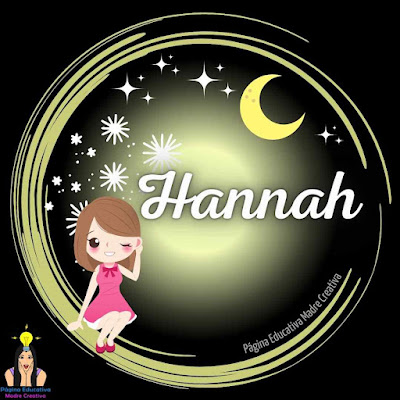 Solapín Nombre Hannah para imprimir descargar gratis