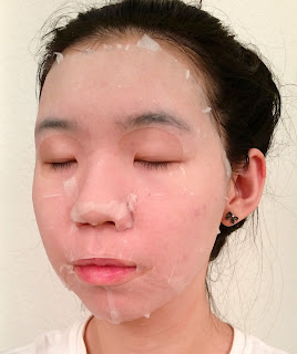 sheet mask selfie