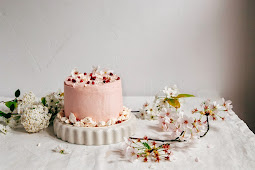 Pomegranate Citrus Meringue Cake & Some Thoughts on Blogging