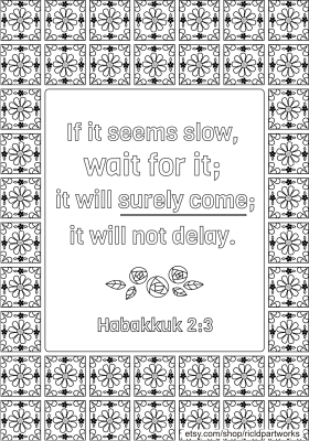 Habakkuk 2:3 Coloring Page