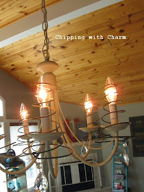 Chipping with Charm:  Springs for Chandelier "Shades"...http://www.chippingwithcharm.blogspot.com/