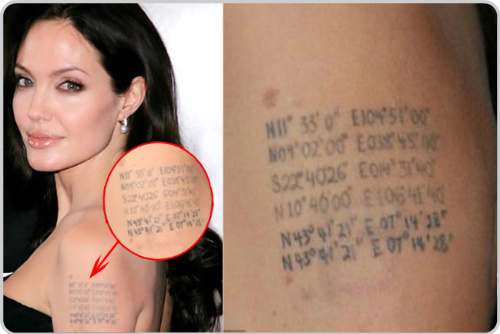 Angelina Jolie Tattoos pictures