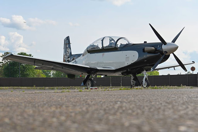 USAF T-6 Texan II receives commemorative white skull livery