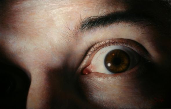 Joshua Suda pinturas hiper-realistas olhares surreal