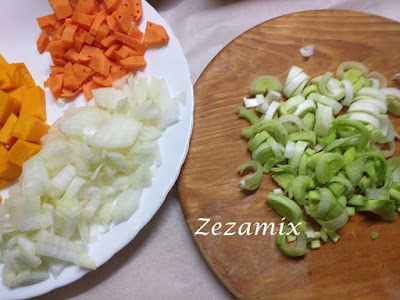 cleaned and chopped vegetables for vegan risotto