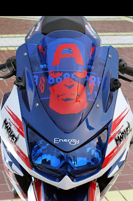 Modifikasi Kawasaki ninja 250R- Captain Amrika