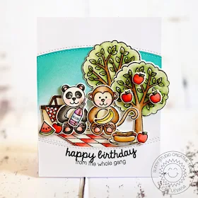 Sunny Studio Stamps: Summer Picnic & Comfy Creatures Birthday Card by Lexa Levana.