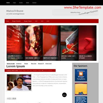 Matus Tribune blogger template. slideshow template blog. pagination for blogger template. magazine style blog template. template blog form wordpress theme