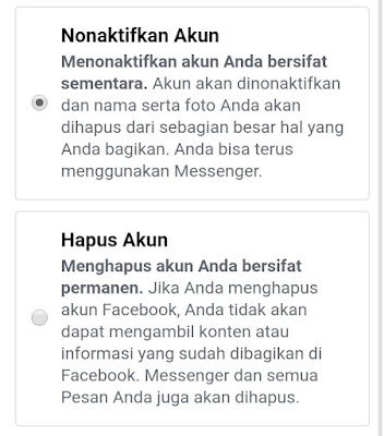 Cara hapus FB Terbaru