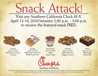 Chick-fil-A Southern California Snack Attack! Giveaway