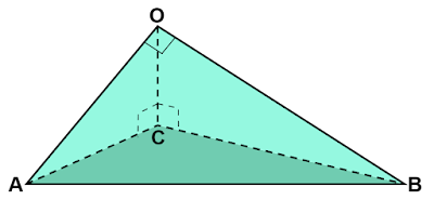 ∠AOB=90°を加えた四面体