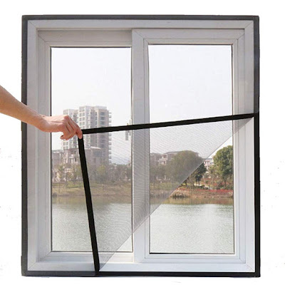 DIY Magnetic Window Mosquito Screen fit windows