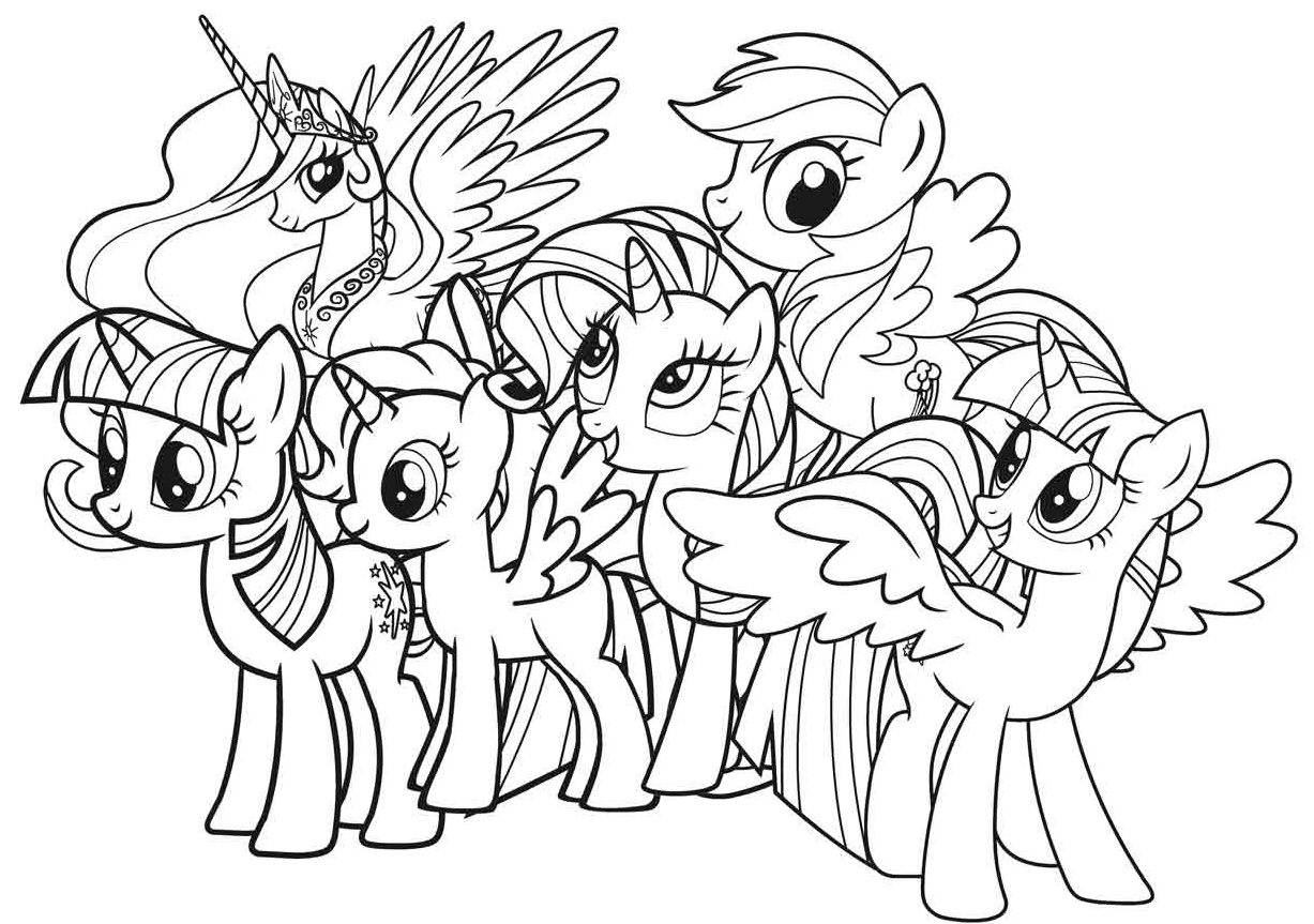  Gambar Mewarnai My Little Pony Untuk Anak TK PAUD SD 